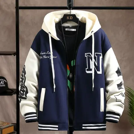 青少年外套男2023新款潮流港风ins春秋季休闲夹克潮牌百搭棒球服商品大图