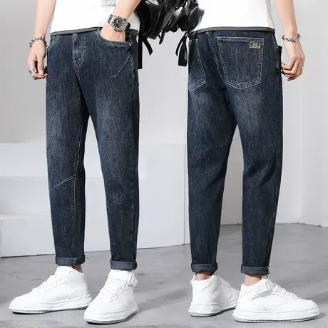 春季春秋款高级感痞帅牛仔裤男士直筒宽松休闲男裤子潮牌2024新款商品大图