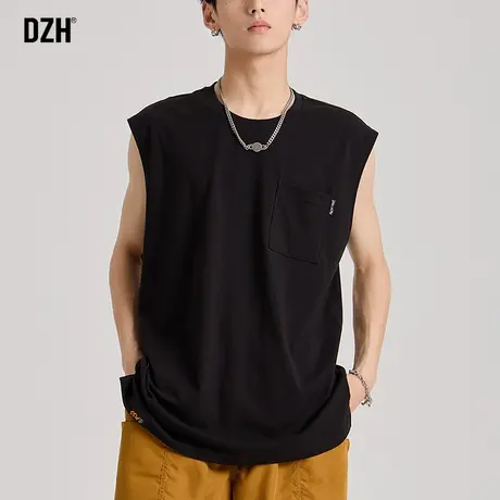 男士纯棉坎肩背心男款黑色无袖t恤男夏季薄款2025年新款运动上衣商品大图