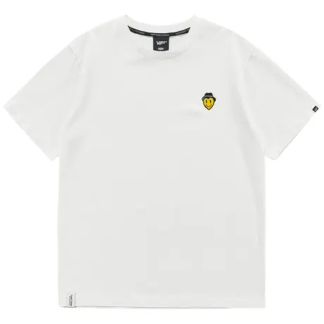 VIP夏季短袖t恤男女情侣笑脸刺绣爱心圆领体恤纯棉ins潮牌上衣服商品大图