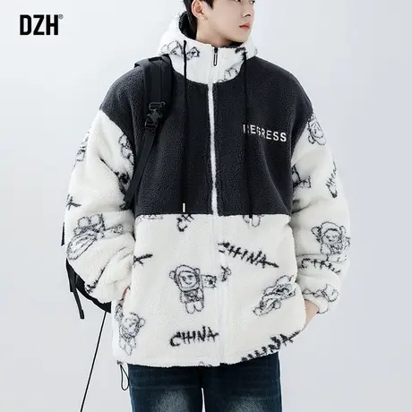 男士羊羔绒外套男秋冬季羊羔毛棉服男款冬季情侣新款棉衣加厚棉袄图片