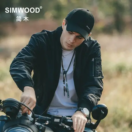 Simwood简木男装【宽松版型】秋季棒球领工装夹克休闲两面穿外套图片