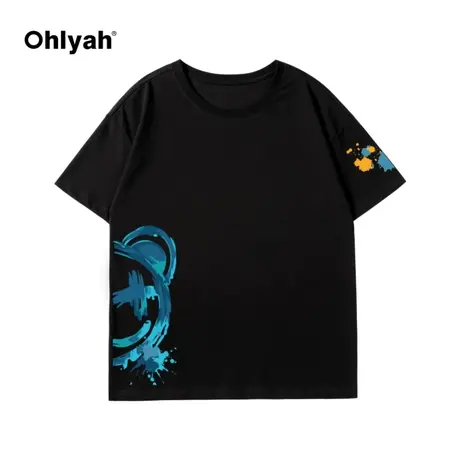 小熊短袖T恤女圆领纯棉宽松修身打底衫上衣新潮团队公司logo定制商品大图