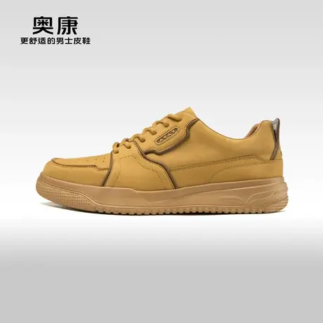 奥康男鞋2023秋季新款低帮时尚休闲鞋真皮软底网红款百搭男鞋潮图片