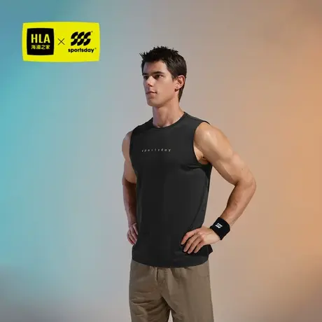 HLA/海澜之家sportsday马术运动背心25春夏新凉感防晒无袖上衣男商品大图