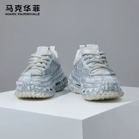 马克华菲男鞋子夏季透气2025新款增高轮胎鞋潮流高级感老爹鞋男款图片