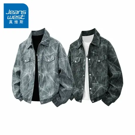 N5真维斯外套男2025秋季新款美式潮牌翻领时尚百搭男士春秋装夹克图片