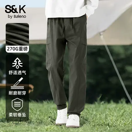 班尼路S&K军绿色裤子男款秋季新款美式潮流工装裤户外运动休闲裤商品大图