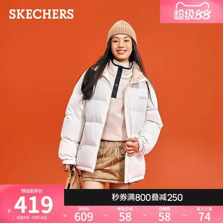 斯凯奇秋冬男女同款鸭绒面包羽绒服舒适保暖棉服时尚百搭休闲外套商品大图