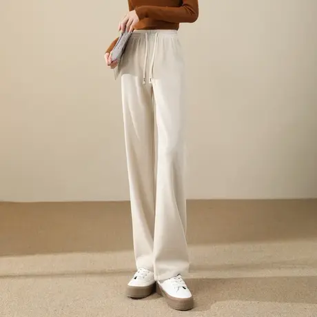 时尚气质休闲裤2023年秋季新款女士简约高腰显瘦通勤百搭直筒裤图片