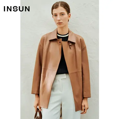 INSUN恩裳线上专选春季细腻软糯羊皮皮衣外套商品大图