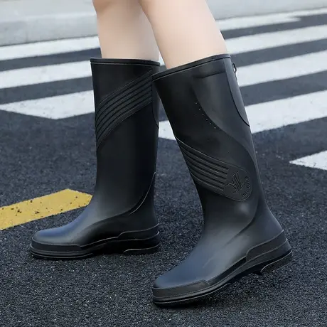 雨鞋女2024新款夏季时尚高筒雨靴雨天防水防滑厨房胶鞋耐磨水鞋女商品大图