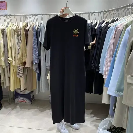 白色短袖T恤女2023年春季新款韩版印花宽松大码正肩圆领体恤上衣商品大图