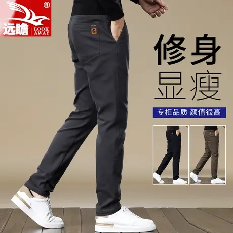 男士休闲裤2023新款高端直筒修身长裤韩版潮流西裤子男春秋季男裤商品大图