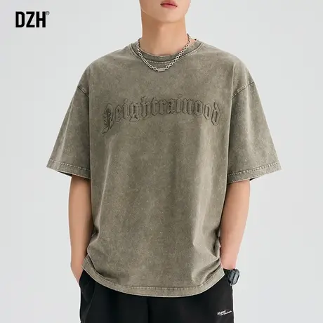 男士短袖2023新款美式纯棉t恤男夏季半袖衣服男款情侣装夏装体恤图片