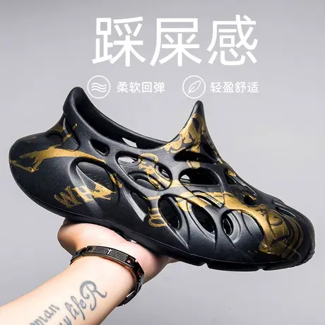 雨鞋男士夏季时尚钓鱼水鞋男款户外套鞋胶鞋涉水鞋厨房防滑防水鞋商品大图