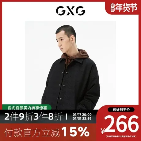 GXG男装[新尚] 商场同款黑色翻领夹克 秋季新品城市户外系列图片