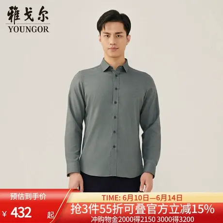 【商场同款】雅戈尔男士长袖衬衫春季新款官方商务休闲长袖衬衫男商品大图