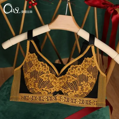 奥维丝丽春夏线下正品内衣女大胸显小兔耳朵杯收副乳调整型文胸商品大图