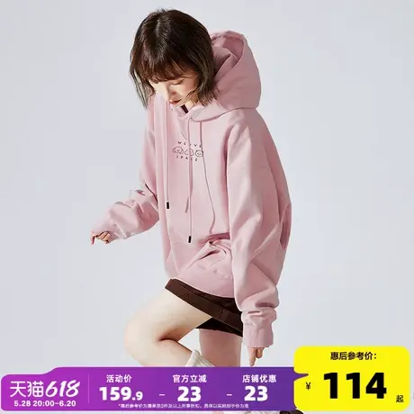 唐狮2024秋冬新款连帽卫衣女设计感加绒卫衣休闲oversize帽衫潮商品大图