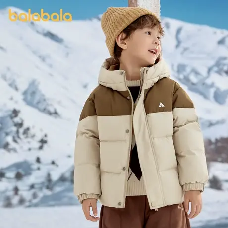 巴拉巴拉儿童羽绒服男童女童连帽面包服2025冬装新款亲子外套百搭商品大图