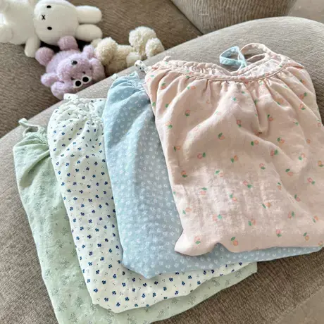 新品！！A类纯棉双层纱布睡裙女夏季薄款可外穿家居服吊带裙商品大图