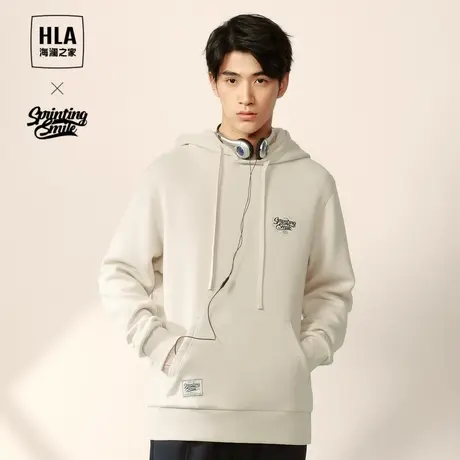 HLA/海澜之家SPRINTING SMILE系列卫衣23秋季新款弹柔珠地上衣男商品大图