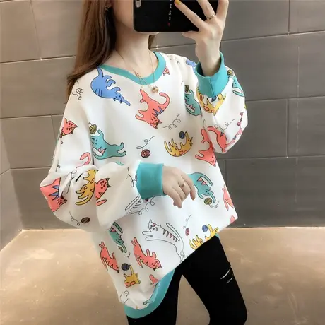 秋季新款薄款宽松卫衣女套头2023秋装韩版cec超火潮百搭外套春秋图片