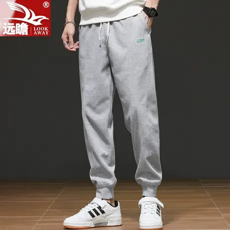 裤子男秋季韩版潮流束脚卫裤2022新款宽松运动裤男士秋季休闲长裤商品大图
