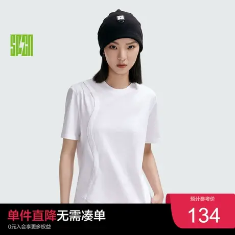 太平鸟SPCN舞动弧线速干针织衫女男秋新款T恤商品大图
