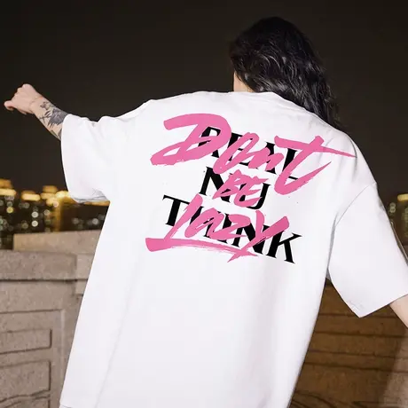 Nuthink欧美潮流小众设计短袖T恤男夏季潮牌ins宽松大码半截袖潮商品大图