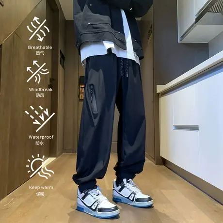 东北防寒冲锋裤男款冬季加绒加厚拉链防水登山裤美式机能工装裤子商品大图