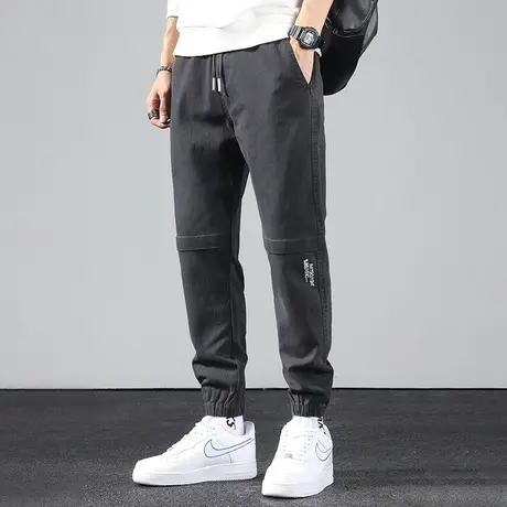 男士长裤子运动休闲裤秋冬款宽松潮流百搭九分裤小脚束脚灰色卫裤商品大图