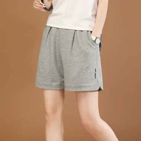 韩潮袭人松紧腰哈伦宽松短裤热裤女2023夏季新款百搭休闲直筒裤薄图片