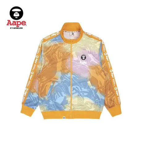 Aape旗舰店男装春夏迷彩字母串标猿颜多彩宽松卫衣外套3987XAK商品大图