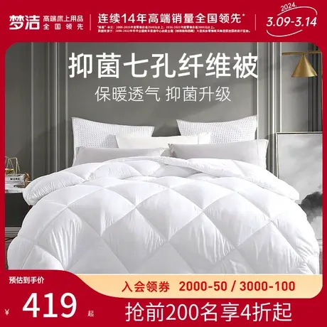梦洁家纺二合一子母被纯棉棉被加厚被冬被春秋被冬季纤维被子被芯商品大图