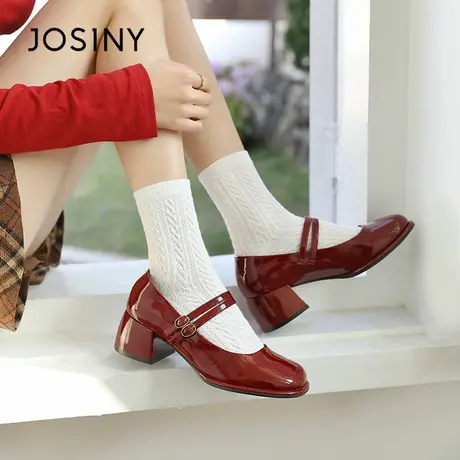 Josiny/卓诗尼高跟鞋2023夏季新款时尚仙女气质配裙子玛丽珍女鞋商品大图