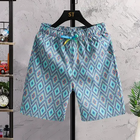 夏季短裤男个性时尚字母印花五分花裤ins潮牌潮流宽松百搭大裤衩图片