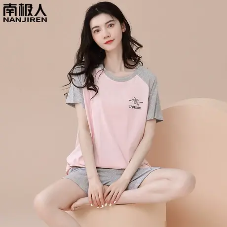 睡衣女夏款纯棉 夏天 女士短袖春秋款贤淑家居服女款2024新款夏季商品大图