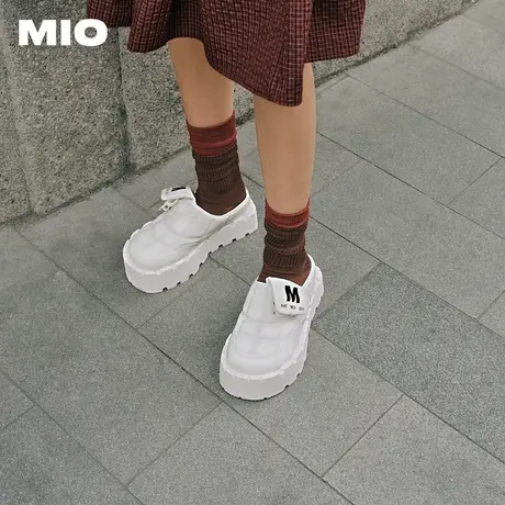MIO米奥包头拖鞋2025春季新款复古玩家圆头厚底一脚蹬休闲女凉鞋图片