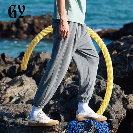 雅戈尔奥莱 GY男装夏棉感针织料柔软亲肤立体宽松裤型男士图片