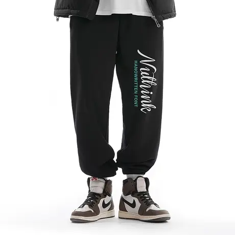 Nuthink潮流美潮运动风潮牌宽松大码束脚裤男加肥加大休闲裤春季商品大图