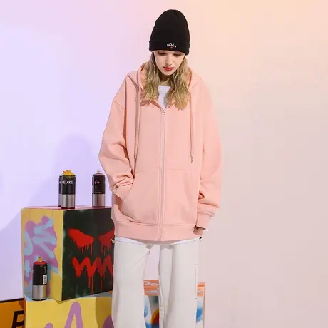 YEP连帽卫衣外套女春秋款韩版宽松潮ins休闲运动欧美高街棒球服图片