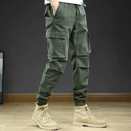 工装休闲裤潮男时尚百搭2022冬季新款保暖御寒束脚长裤工装休闲裤商品大图