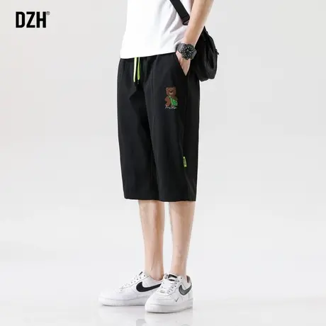 男士过膝短裤男潮流百搭休闲运动凉感夏季薄款七分裤子半截裤中裤图片