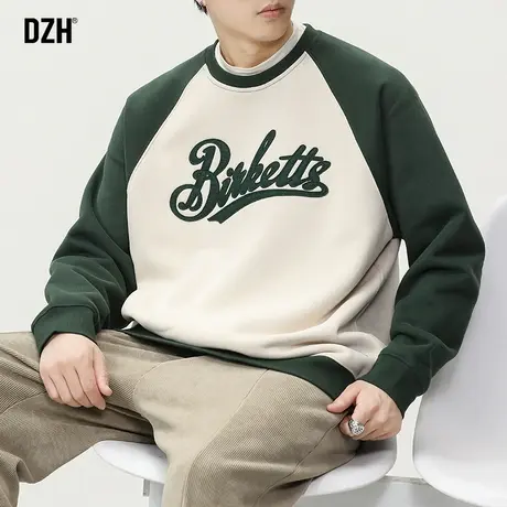 男士插肩袖卫衣男潮牌外套男款2024年春季内搭打底衫长袖刺绣上衣商品大图