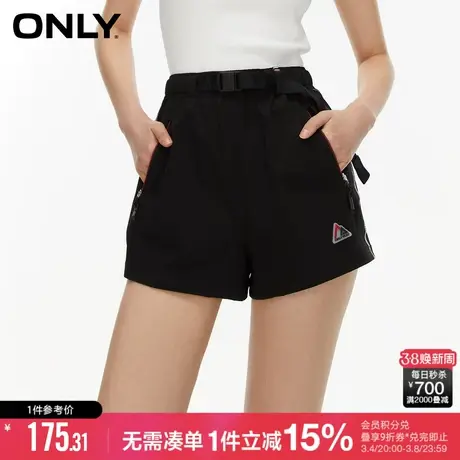 ONLY秋季休闲百搭显瘦高腰直筒短裤休闲裤女|123215006图片