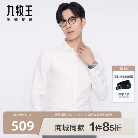 [商场同款]九牧王男装JC1C80117正装挺括长袖衬衫秋季新款上衣EN图片