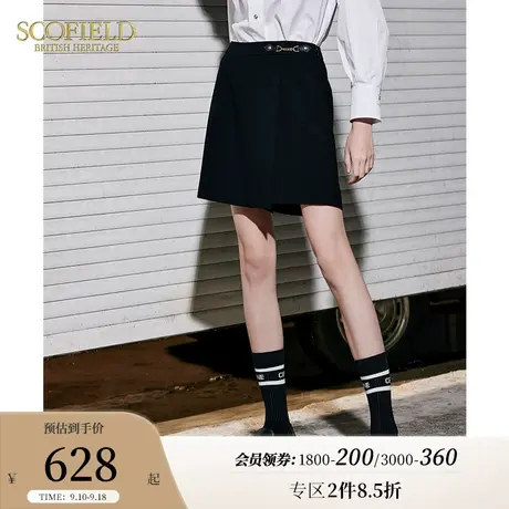 Scofield黑色迷笛裙裤显高设计感短裙式短裤女装2023年秋季新款商品大图