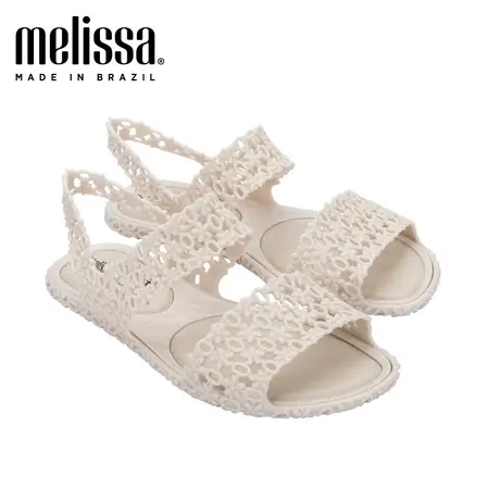 Melissa梅丽莎花朵镂空平底时尚百搭女士凉鞋果冻鞋33440商品大图